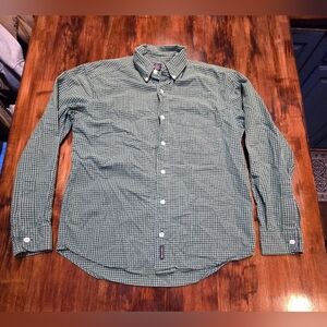 Vtg Abercrombie Fitch Shirt Mens Small Green Plaid Preppy Y2K Muscle
